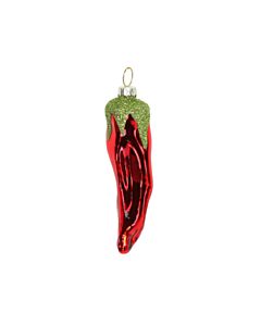 Gisela Graham Chilli Glass Decortion 10cm